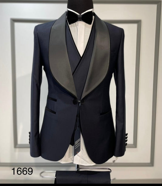 Tuxedo Three Piece 3-Piece Slim Fit Cut Set